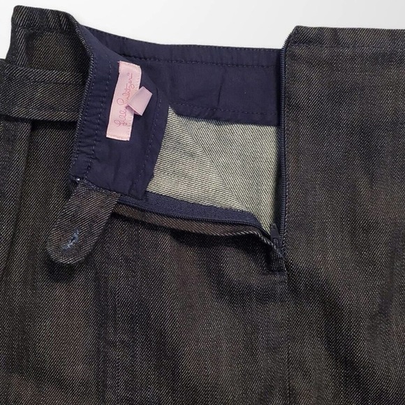 LILLY Pulitzer A-Line Denim Skirt With Button Details On The Front Size 0 - Picture 6 of 9